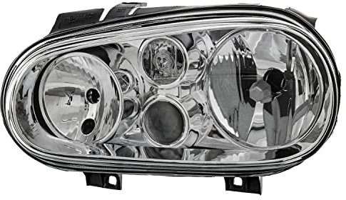 Diederichs Scheinwerfer links H1/H3/H7 mit Nebelscheinwerfer für VW Golf IV (1J1/1J5) 1997-2006 & Cabriolet (1E7) 1998-2002, Silber, Halogen, Glas, Rechtsverkehr, E-Typ-geprüft, mit Nebelscheinwerfer