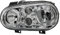 Diederichs Scheinwerfer links H1/H3/H7 mit Nebelscheinwerfer für VW Golf IV (1J1/1J5) 1997-2006 & Cabriolet (1E7) 1998-2002, Silber, Halogen, Glas, Rechtsverkehr, E-Typ-geprüft, mit Nebelscheinwerfer