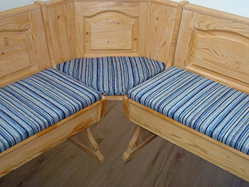 bequemer-sitzen Eckbank-Auflagen, Landhaus, Fleckerlteppich blau 100 cm