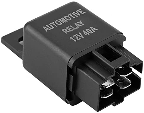 Relé de coche, relé de ventilador de aire acondicionado automotriz de 4 pines, 12 V 40 A, relé de ventilador de conmutación de alta resistencia de repuesto, para motores de ventilador de velocidad de