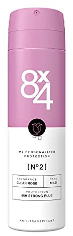 8x4 Deospray Frauen - No. 2 (Clear Rose) - 6er Pack (6 x 150ml)