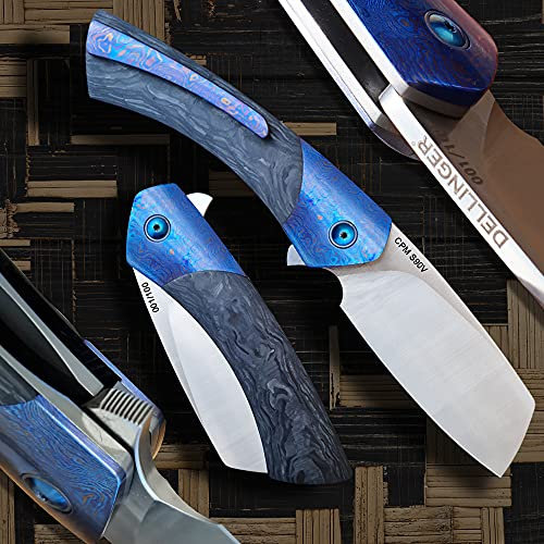 DELLINGER Melting Rain S90V Powder Steal & Outdoor messer 90 mm Klinge