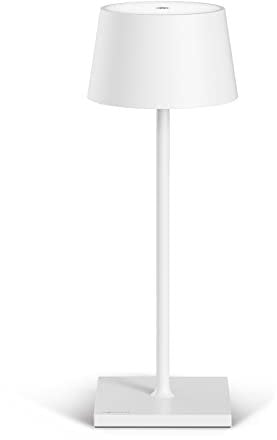 Stilosa Tischlampe Kabellos - Led Tischleuchte - Akku Kabellose Dimmbar Lampe mit Touch - Table Lamp Aufladbar Usb C - Akku-tischleuchte Outdoor - Weiß