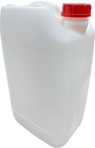 25L Anti Glug Water Container | UN Approved Stackable Bottle Container + Tamper Evident Cap | Perfect for Storage of Potable Water Liquids NATURAL