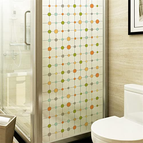 3D Regenbogen Folie Fenster,Glasdekorfolie,60x200cm PVC,für Badezimmer Kinderzimmer Küche, Schlafzimmer, Wohnzimmer, Esszimmer, Büro, Hotels, Klassenzimmer.Farbiger Punkt