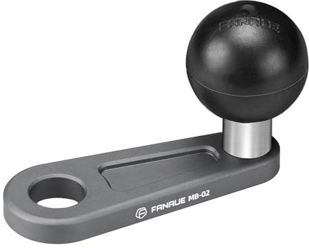 FANAUE MB-2UK Bolt Head Adapter Ball Base with 10mm Mounting Holes Compatible with RAM Mounts B Size Double Socket Arm and Bike Motorcycle Phone Holder, Aluminum 1 Ball Head Adapter for Mirrors Lever