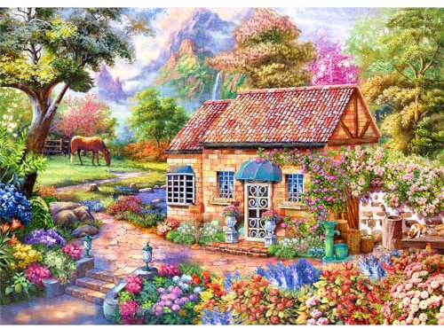 HUADADA jigsaw puzzles for adults 1000 piece jigsaw puzzles for adults Sweet Home Puzzles for Adults Kids Educational Games Home Decoration Colorful Jigsaw Puzzle (27.56 x 19.67)