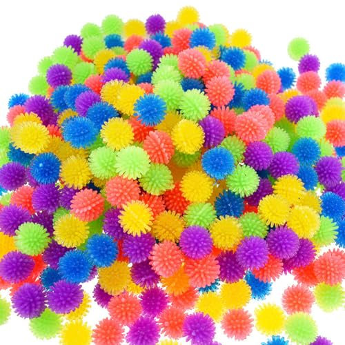 Mini Stressball mit Noppen für zwischendurch Massageball 2 cm Kleiner Noppenball, Igelball für Selbstmassage, Reha & Fitness, Reflexzonen - als Set Verfügbar (100 STK)