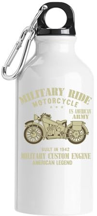Atspauda Bouteille d'eau touristique militaire moto US American Army 1942 Blanc