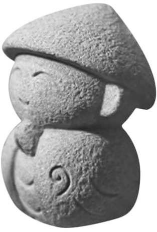 SUPVOX Sand Stone Japanese Buddha Maitreya Statue Decorations Feng Shui Little Monk Figurine Zen Garden Decor Mini Guardian Buddha Sculpture for Lucky Wealth