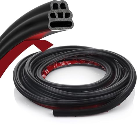 SKENGWEL 10M Auto Türdichtung, Universal Autotür Gummidichtung Selbstklebend, Gummi Dichtungsband Selbstklebend Wasserdicht, Gummi Türdichtungen für Autotür Pkw-Motorhaube Kofferraumtür