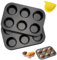 2 PCS Muffinform Blech groß muffinformen Muffins Backform Kohlenstoffstahl Muffin Backblech Muffinblech muffin form für Cupcakes Brownies Kuchen Antihaftbeschichtetes Waschbar (26,5 x 18,5 x 3 cm)