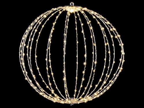 Gruppo Maruccia Weihnachtskugel zum Aufhängen, mit 360 LEDs, für Innen- und Außenbereich, Durchmesser 50 cm