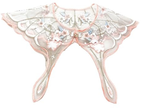 Coniglio Modello Falso Collare Bambini Camicia Cinese Maglione Cucito Applique Nuvola Spalla per Cinese Antico Costume Vestito, Rosa, taglia unica