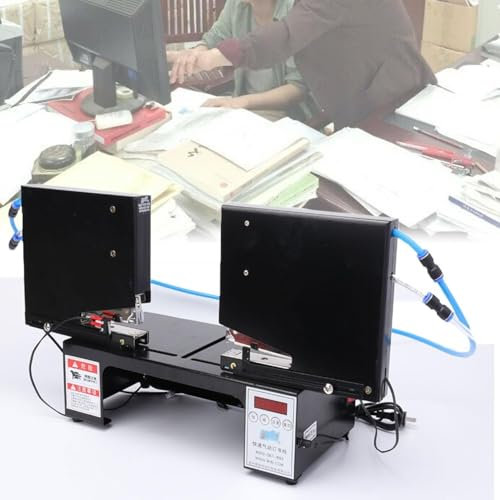 0.95-13.8in Staple Gun, Opposite Double Head Pneumatic Stapler, 100mm Industry Automatic Binding Machine, with Pop-up Nail Slot&Yield Counter