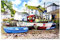 The House of Puzzles Polperro Jigsaw - 1000 Piece Jigsaws For Adults, Artist Illustrated, Scenic Landscape, Deluxe Puzzle Gifts