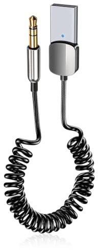 AXFEE Adaptateur Bluetooth Jack 5.0, 2 en 1 AUX Microphone,Récepteur Audio sans FI Compatible avec Voiture Chaîne HiFi Casque Enceinte Haut Parleur Amplificateur pour PC/Smartphone/Tablette