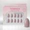 Baesics Softgel Press-On Nails Nude Oval – 30er Nagelset für Zuhause, Wiederverwendbar, Natürliche Optik, Flexibel, künstliche Nägel zum Aufkleben ink. Klebepads, Salonqualität für Anfänger