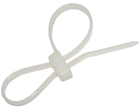 100x Kabelbinder Doppelkopf 300 x 4,8mm weiss ; Doppel