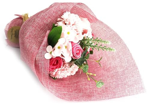 Ancient Wisdom Standing Soap Flower Bouquet - Pink