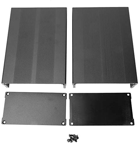 Electronic Junction Box,50x106x150mm Aluminum Electronic Project Box Enclosure Split Body Case DIY Black, for electronics,Good heat dissipation