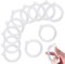 Boao 12 Pièces Joints d'Étanchéité en Silicone pour Pot à Clip en Verre, Anneau Étanche à l'Air en Silicone, 3,75 x 3,75 Pouces, pour Pot à Clip 0,35/0,5/1/1,5/2 Litres (Transparent)