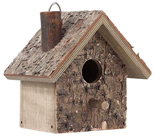 Mini maison en bois de nids d'oiseaux, extérieur étanche à l'humidité nichoir suspendu nichoir de jardin de patio de nichoir Avec ouverture, texture douce, pour garder les oiseaux au chaud
