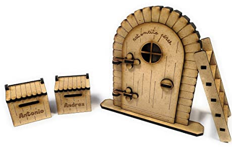 PUERTA RATONCITO PÉREZ CON 2 BUZÓNES PERSONALIZADOS, MODELO NUEVO 2020, PARA PINTAR. DISEÑADO, VENDIDO Y ENVIADO POR VPM ORIGINAL. 100% PRODUCTO ESPAÑOL.