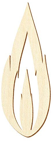 Holz Kerzenflamme V1 - Deko Basteln 5-50cm, Pack mit:100 Stück, Höhe:5cm hoch