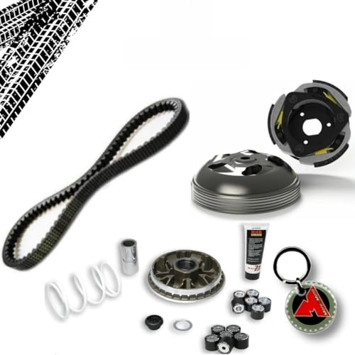 KIT TRASMISSIONE COMPLETA MALOSSI FRIZIONE CAMPANA CINGHIA VARIATORE + PORTACHIAVI MOTO IN MOTO PER SH 300 DAL 2007 AL 2020 E FORZA 300 DAL 2013 AL 2020