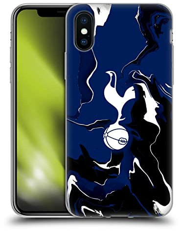Head Case Designs Officially Licensed Tottenham Hotspur F.C. Marble Badge Soft Gel Case Compatible With Apple iPhone X/iPhone XS