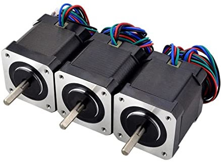 DOLUNTO 3pcs Nema17 Stepper Motor 48mm 1 7HS19-2004S1 Motor 59ncm (84oz.in) 2A 4-Lead-Nema 17-Stepper for CNC 3D Drucker