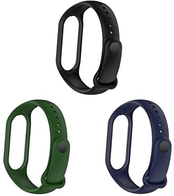 PINHEN Kompatible für Xiaomi Mi Band 7 Armband -Silikon Ersatz Fitness Ersatzband und Uhrenarmband Sportarmband für Xiaom Mi Band 7/6/5 (3 Pack)