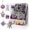 Gxhong Set di decorazioni per albero di Natale, Decorazioni Albero di Natale Palline, Natale Palline ed Un Puntale per Albero di Natale, Ornamenti Decorativi Ciondoli Regali, viola