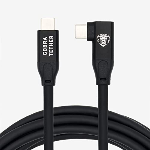 CobraTether Câble USB-C vers USB-C femelle, extension, 10 m, jaune
