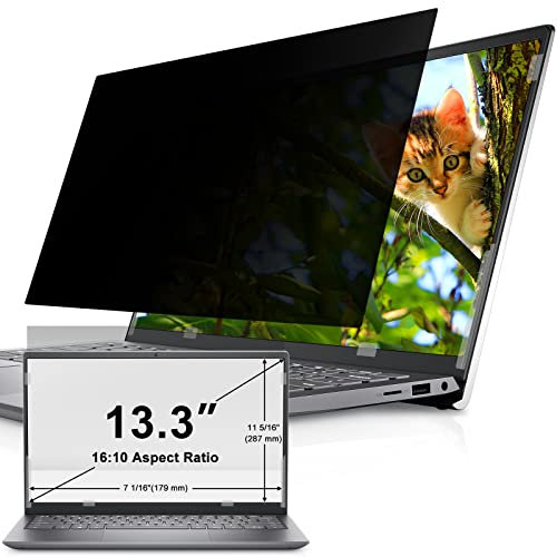 IPROKKO 13.3 Laptop Privacy Screen for Hp Dell Acer Lenovo ThinkPad Asus Envy Latitude Pavilion Xps, Removable 16:10 Aspect Laptop Privacy Shield, Anti Blue Light Glare 13 Inch Laptop Privacy Filter
