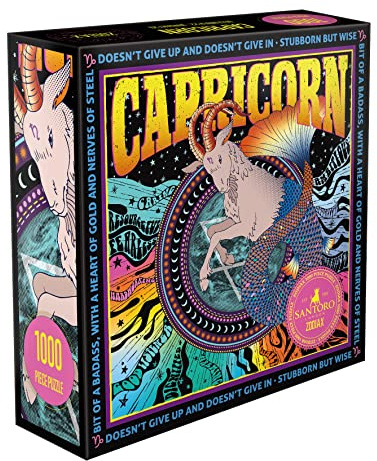 Santoro Zodiax - 1000 Piece Jigsaw Puzzle - Capricorn - Fun Birthday Gift For Kids, Adults | Astrology Gifts for Women and Men | Zodiac Horoscope Puzzle