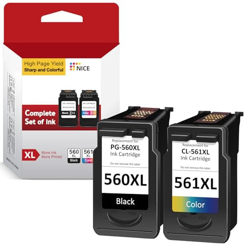 Firstoner Patronen 560 561 Schwarz und CL 561 Faber Ersatz für Canon Druckerpatronen 560 561 für TS7450 TS7451 TS5350 TS5351 TS5352 TS5353