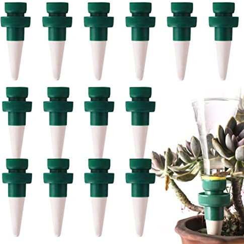 Gcroet Plant Self Watering,Self Watering Spikes, 15PCS Plant Watering Stake, Plant Waterer, Self Watering Plant Stake Plant Bottle Adapter Plant Watering Device for Plant Self Watering