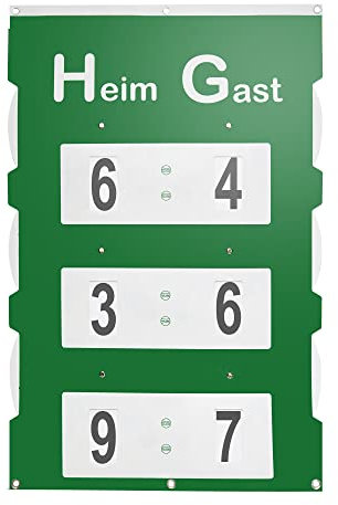 achilles Tennis Spielstand Anzeigetafel XL, Spielstandanzeige, professionelle Tennistafel, Indoor-Outdoor, 60x90cm, 1 Stück