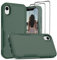Jeylly Compatible with iPhone XR Case, Phone Cases for iPhone XR Slim Fit Hard PC Soft TPU Rubber Bumper Scratch Resistant Shockproof Protective Cover for Apple iPhone XR, Green