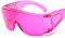 SEIWEI Schutzbrille Laborbrille Überbrille mit Großem Sichtfeld für Brillenträger Baustelle, Werkstatt, Fahrrad-Fahren, Joggen und Industriearbeit (Rosa)