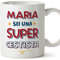 MUGFFINS Tazas Personalizadas para JUGADORA DE BALONCESTO mujer - En Italiano - Sei Super - 11 oz / 330 ml - Regalo Personalizable original y divertido