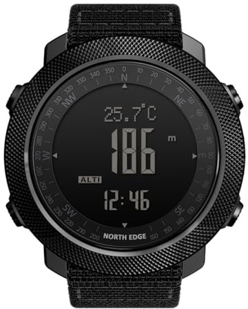 HMLTD Orologio Militare da Uomo, Stile Militare, Digitale, Sportivo, Corsa, Nuoto, Militare, Multifunzionale, altimetro, barometro, Bussola, Impermeabile, Orologi Intelligenti 50 m