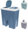 Système de tri sélectif Duo Poubelle avec 2 couvercles Séparateur de déchets 2 x 25 l Couleur : vert