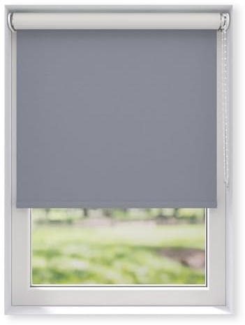 EFIXS Thermorollo White Reflex, Breiten: 43-243 cm, Höhe bis 275 cm, Hier 163 x 190 cm (BxH) Grau, Verdunklungsrollo mit Reflexionsbeschichtung, Kettenzug