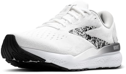 Brooks Ghost 16 Neutral Damen-Laufschuh, Weiß/Auster/Lava, 40 EU
