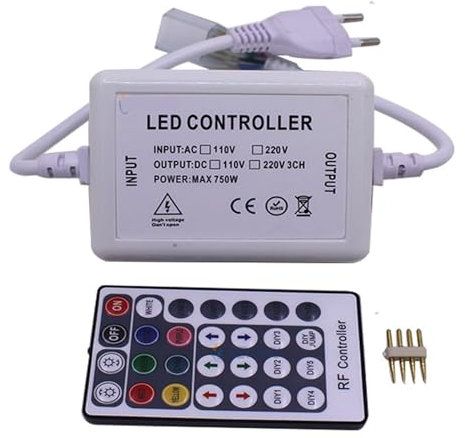 CONTIA Ingresso CA 220 V-240 V Spina UE Controller RF RGB 28 Tasti Controller LED remoto for Strisce LED RGB 5050 220 V ad Alta Potenza