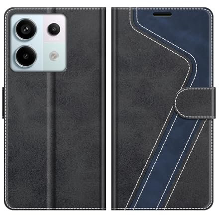 MOBESV Coque pour Xiaomi Redmi Note 13 Pro 5G(Pas pour 4G), Housse en Cuir Magnétique Fonction Stand Étui pour Xiaomi Redmi Note 13 Pro 5G, Élégant Noir
