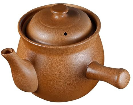 MNBVH Health Medcine Olla,Resistente Al Calor Sin Esmalte Cazuela De Cerámica Olla De Barro,sin Plomo Mercurio Seguridad Olla con Medicina China-Terracota(Size:20x24cm(8x9inch))